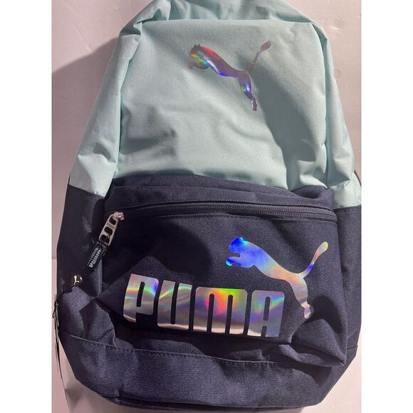 Puma Activation 18" Backpack Aqua/Navy 10 L Laptop‎ pocket - Picture 1 of 5